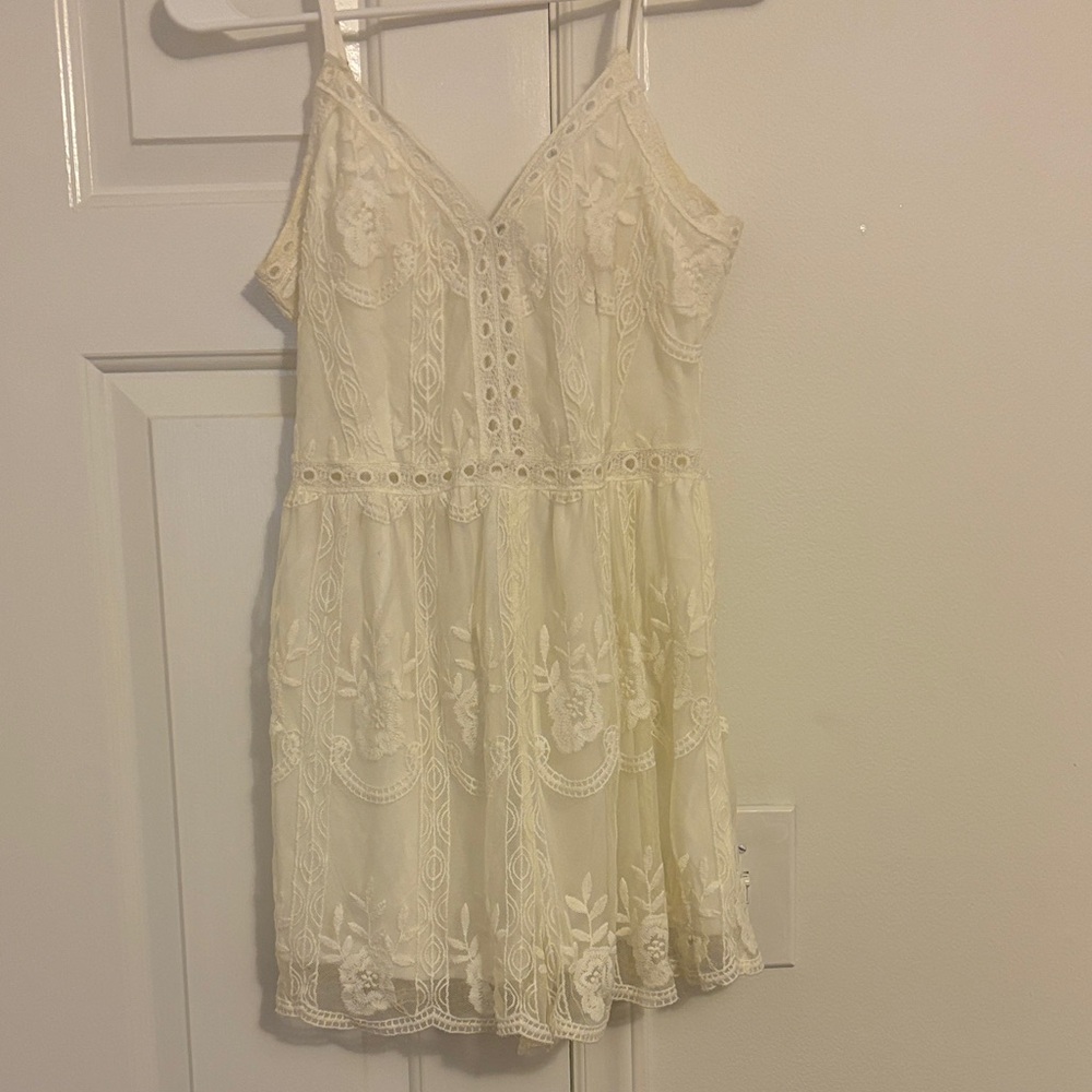 Elegant Lace White Romper